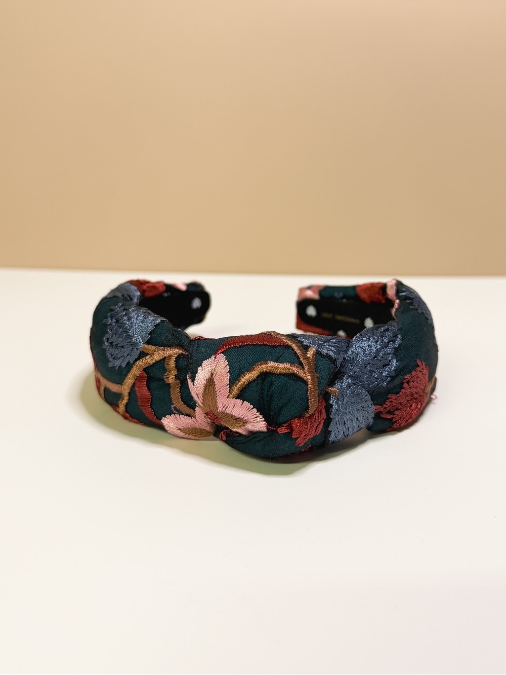 Embroidered Floral Padded Headband - Lele Sadoughi